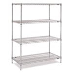 Wire Shelving Unit with Chrome Finish