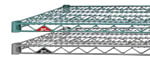 Metroseal® Gray & Green Wire Shelves
