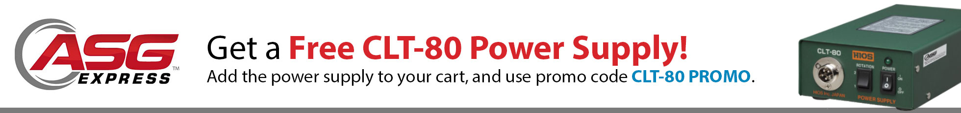 Get a free CLT-80 Power Supply when you buy this ASG Torque Driver