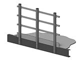 Mezzanine 3-Rail Handrail