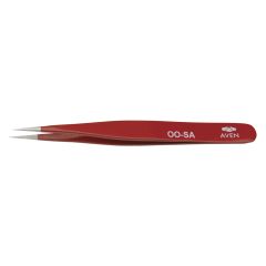 Aven 18032EZ E-Z Pik Industrial Stainless Steel Tweezers with Straight, Strong, Flat, Thick Pointed Tips