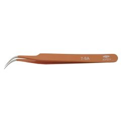 Aven 18072EZ E-Z Pik Industrial Stainless Steel Tweezers with 45&deg; Curved, Ultra Fine, Sharp Pointed Tips