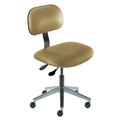BTA-L-RC Desk Height Chair with Cast Aluminum Base & Glides, 17"-22"