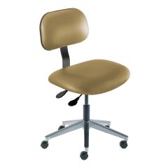 BioFit BTW-L-RC Desk Height Chair with Polished Cast Aluminum Base & Glides, 17"-22"