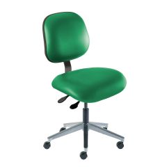 BioFit EE Series EEW-M-RC Cleanroom Chair with Polished Cast Aluminum Base, Vinyl