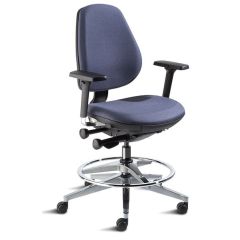 BioFit MVMT Pro Series Desk Height Chair with Black Reinforced Nylon Base, Fabric