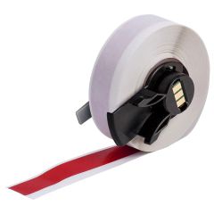 Brady Worldwide M6C-500-595-RD All Weather Vinyl Label Tape with Permanent Adhesive, Red, 0.5" x 50' Roll
