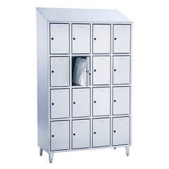 CleanPro&reg; Stainless Steel Box Lockers with 16 Compartments
