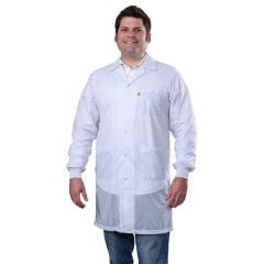 Desco Statshield&reg; ESD Lab Coat with 3 Pockets & 2 Lines of Embroidery