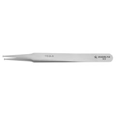Excelta 110-SA ★★★ SMD Transverse Neverust® Stainless Steel Tweezer with Straight, Small, Paddle Grooved Tips