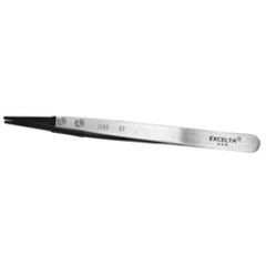 &#9733;&#9733;&#9733; ESD-Safe Neverust&reg; Stainless Steel Tweezer with Replaceable 0.060" x 0.015" Straight Carbofib&trade; Tips, 5.0" OAL