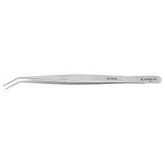 Excelta 24-SA-SE One-Star Stainless Steel Tweezer with Angled Broad Tips