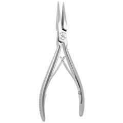Excelta 2844D-CR Medium Serrated Jaw Chain Nose Stainless Steel Cleanroom Pliers, 5.75" OAL