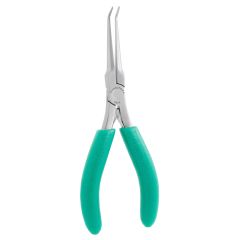 Excelta 2914  ★★ Large 45° Bent Nose Stainless Steel Pliers with Smooth Jaw & Cushioned Handles, 6.50" OAL