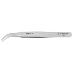 Excelta 2AB-SA-PI Two Star 4.50" Curved Tapered Duckbill Point Anti-Magnetic Tweezer