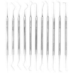 Excelta 334 &#9733;&#9733; 11 Piece Stainless Steel Probe Set with Precision Double Ended Scribes, 5.5" OAL