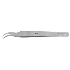 Excelta 7B-CO Five Star 4.50" Curved High Precision Point Cobalt Forcep Tweezer with Serrated Tips