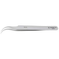 Excelta 7B-SA Three Star 4.50" Curved High Precision Point Anti-Magnetic Tweezer with Serrated Tips