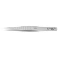 Excelta AC-SA Two Star 4.25" Straight Strong Medium Point Anti-Magnetic Tweezer