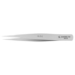 Excelta M-3-S ★★★ Miniature Stainless Steel Tweezer with Straight Fine Pointed Fine Tips