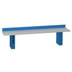 Lista XSARS-72SD Adjustable Riser Shelf with Static Dissipative Surface & Back Stop, 72" Bright Blue