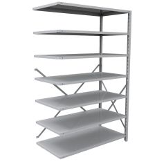 Metalware Interlock Industrial Shelving Add-On Unit with 7 Shelves