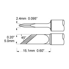 Knife Rework Solder Tip, 4.5mm