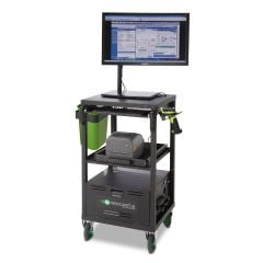 Newcastle EC Series Computer Cart with Power Package, 21.75" x 20" x 43"