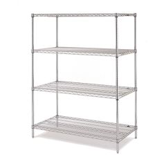 24" x 48" x 54" Chrome Wire Shelving Unit with 4 Wire Shelves