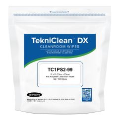 Teknipure TC1PS2-99 TekniClean&trade; DX Polyester Knit Cleanroom Wipes, 9" x 9" (Case of 1,200)