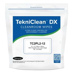 Teknipure TC2PL2-12 TekniClean&trade; DX Polyester Knit Cleanroom Wipes, 12" x 12" (Case of 1,000)