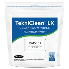 Teknipure TC2PU1-12 TekniClean&trade; LX Polyester Knit Cleanroom Wipes, 12" x 12" (Bag of 100)