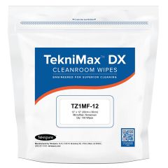 Teknipure TZ1MF-12 TekniMax&trade; DX Microfiber Nonwoven Cleanroom Wipes, 12" x 12" (Case of 1,500)