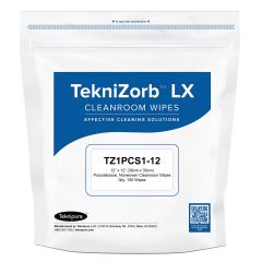 Teknipure TZ1PCS1-12 TekniZorb&trade; LX Polycellulose Nonwoven Cleanroom Wipes, 12" x 12" (Bag of 150)