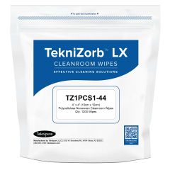 Teknipure TZ1PCS1-44 TekniZorb&trade; LX Polycellulose Nonwoven Cleanroom Wipes, 4" x 4" (Case of 12,000)