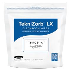 Teknipure TZ1PCS1-77 TekniZorb&trade; LX Polycellulose Nonwoven Cleanroom Wipes, 7" x 7" (Case of 3,000)
