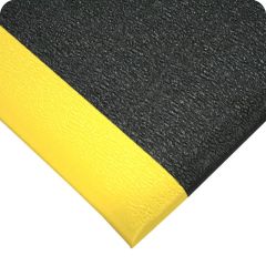 Wearwell 440 Ultra-Tred ArmorCote Anti-Fatigue Mat, Black with Yellow Borders