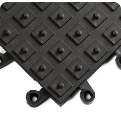 Wearwell 552 ErgoDeck Mats, Solid Tile, Black