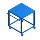 CWOT3642-W Open-Style Welded Stencil Cart with Worksurface, 36" x 37" x 42"