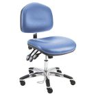 Lissner Washington Series Desk Height Cleanroom ESD Chair with Large Seat & Back, Vinyl, Aluminum Base