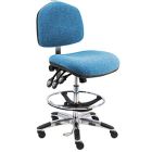 Lissner Washington Series Bench Height ESD Chair with Large Seat & Back, Fabric