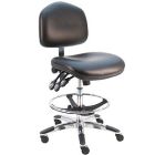 Lissner Washington Series Bench Height Chair with Large Seat & Back, Vinyl, Aluminum Base