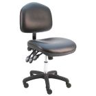 Lissner Washington Series Desk Height Cleanroom Chair with Large Seat & Back, Vinyl, Nylon Base