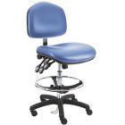 Lissner Washington Series Bench Height ESD Chair with Large Seat & Back, Vinyl, Nylon Base 