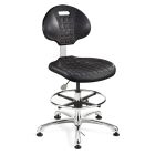 Bevco 7350E Everlast Mid-Height ESD Chair with Polished Aluminum Base, Polyurethane