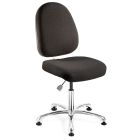 Bevco 9050L-S Integra Desk Height Chair with Large Back & Polished Aluminum Base, Fabric