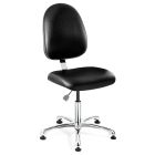Bevco 9050LC3 Integra Desk Height Class 1,000 Cleanroom Chair with Large Back & Polished Aluminum Base, Vinyl