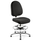 Bevco 9350L-E Integra Mid-Height ESD Chair with Large Back & Polished Aluminum Base, Fabric