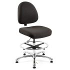 Bevco 9550M-E Integra Bench Height ESD Chair with Standard Back & Polished Aluminum Base, Fabric