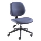 MVMT Tech Series MTCL-ML Mid Height Cleanroom ESD Chair with Polished Aluminum Base, Conductive Vinyl